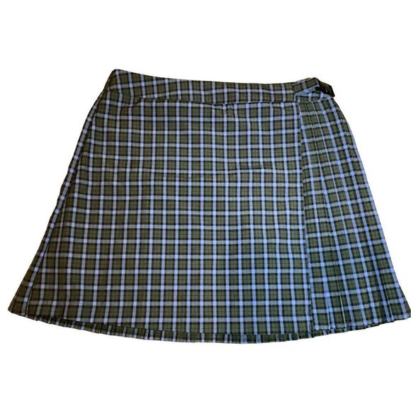 Wild Fable Plaid Pleated Skirt School Summer Spring Coastal Beach Buckle - Picture 1 of 8